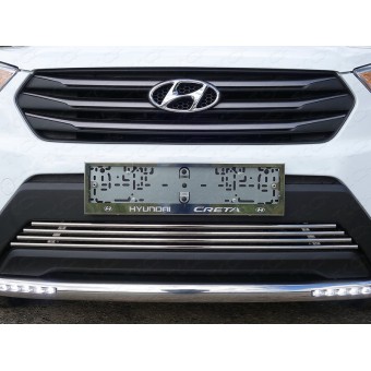 Рамка под номер для Hyundai Creta с логотипом (комплект)